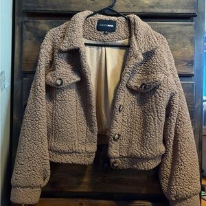 Fashion Nova Brown Sherpa Jacket